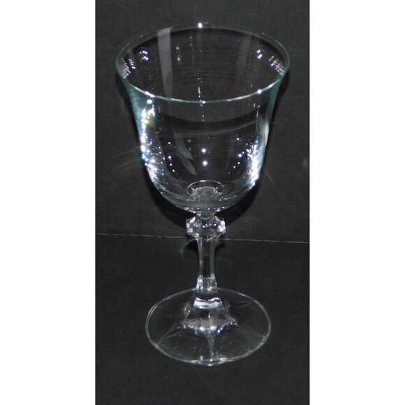 Royal Bavarian Crystal Water Goblet 7.25" Clear Faceted Stem Elegant Germany - Picture 5 of 12